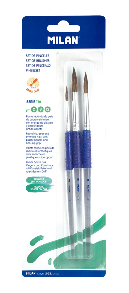 241340-EC Kist MILAN akvarel/vod.boje bls 3/1 (br.2-8-12) 116 plast.drška P10/200