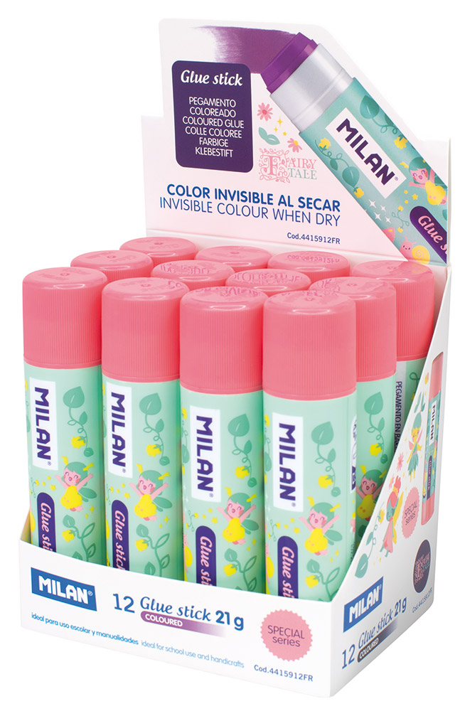 241344-EC Ljepilo u stiku 21g MILAN Fairy Tale rozo displej 12/1 P12/288