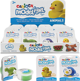 241376-EC Masa za modeliranje CARIOCA Animal displ. sort (pingvin, patka, dino) P16/64