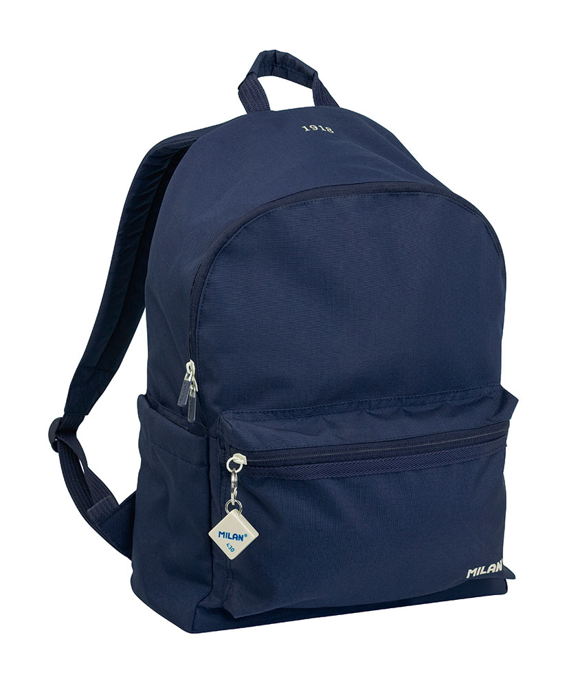 241398-EC Ruksak MILAN urban klasik 2 zipa 22lit serija 1918 tamno plavi P5