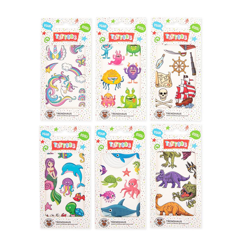 241672-EC Tetovaže za djecu 6 x 10,5 cm, sort P72/432 Netto