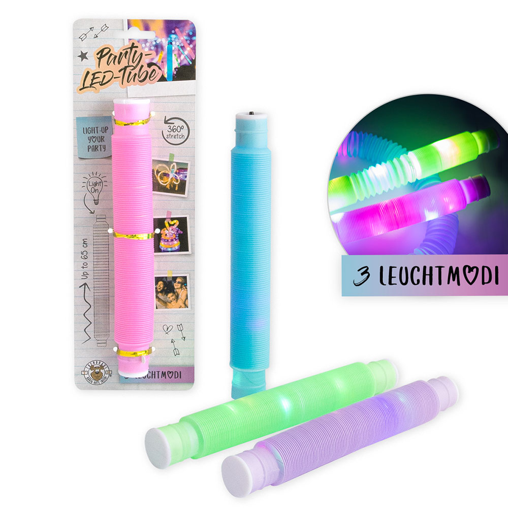 242081-EC Tuba LED svjetlosna fleksibilna FESTIVAL FEELINGS sort 4 boje 12/144 NETTO