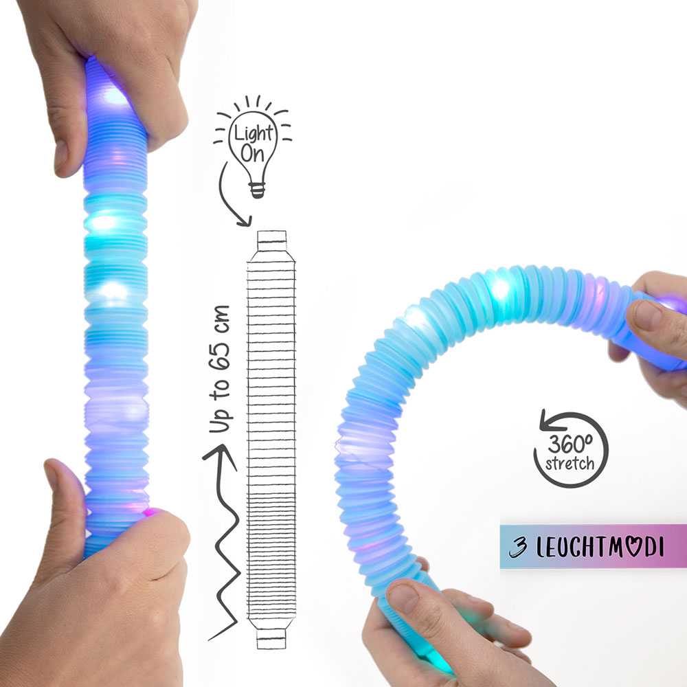 242081-EC Tuba LED svjetlosna fleksibilna FESTIVAL FEELINGS sort 4 boje 12/144 NETTO