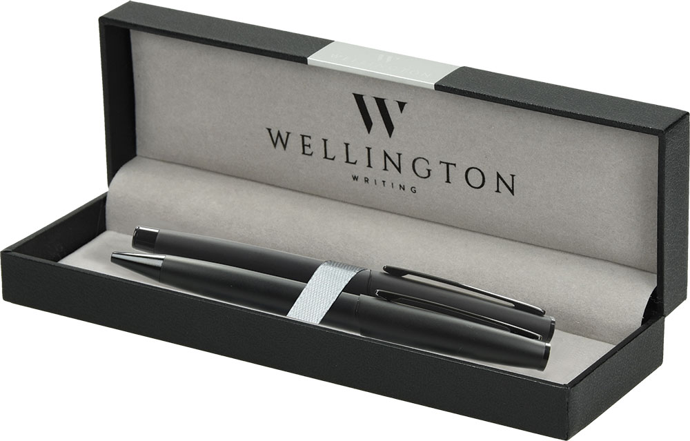 242198-EC Set pisaći Wellington Agder ol.kem. i roler mat u poklon kutiji P1/10