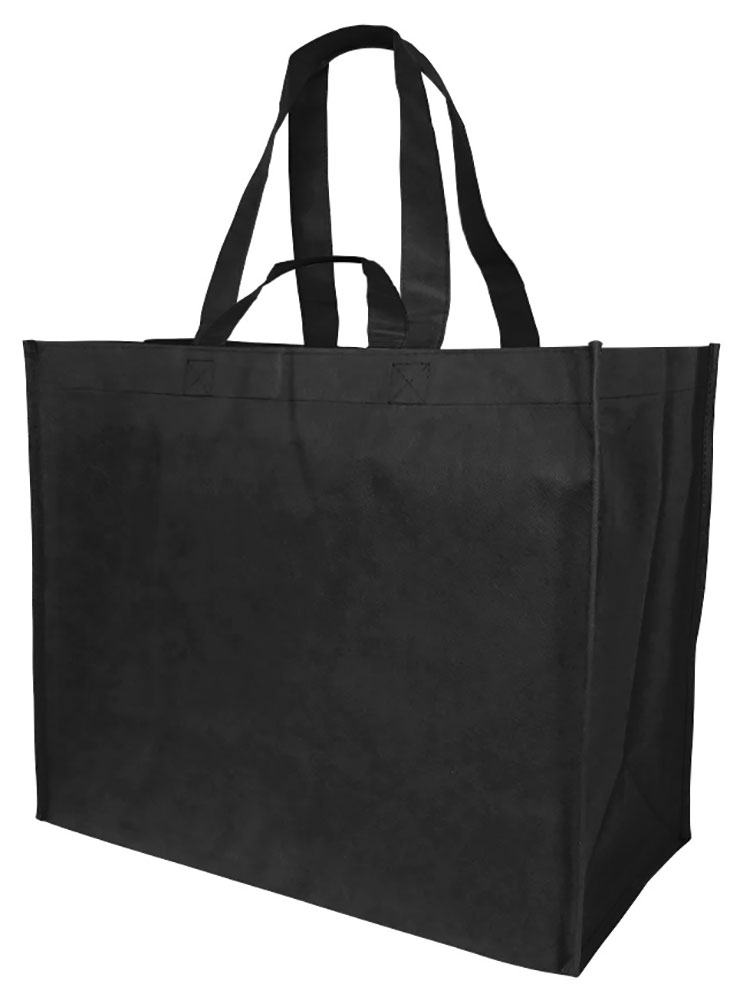 242363-EC Torba shopping pamučna  NEPAL COLOUR 330 g/m2 crna, 32 x 39 x 15 cm