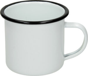 242442-EC Šalica RETRO LIGHT od emajla 350 ml bijela za sublimaciju 9xfi7,8 cm