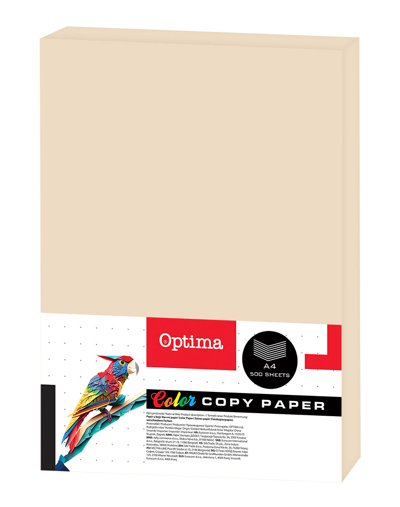 242663-EC Papir fotok.OPTIMA A4 pastel IVORY 80gr. 500/1 PC100 P5