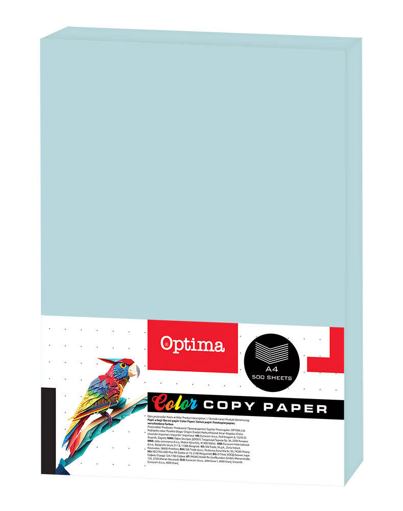 242666-EC Papir fotok.OPTIMA A4 pastel BLUE 80gr. 500/1 PC104 P5