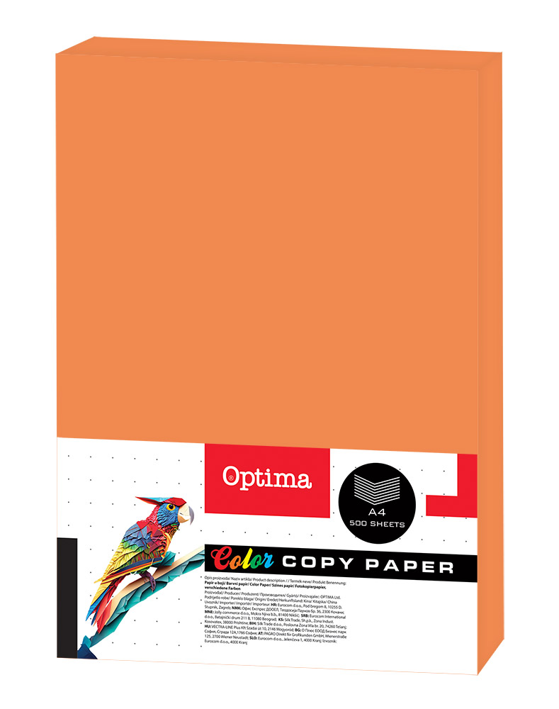 242669-EC Papir fotok.OPTIMA A4 intenziv ORANGE 80gr. 500/1 DC105 P5