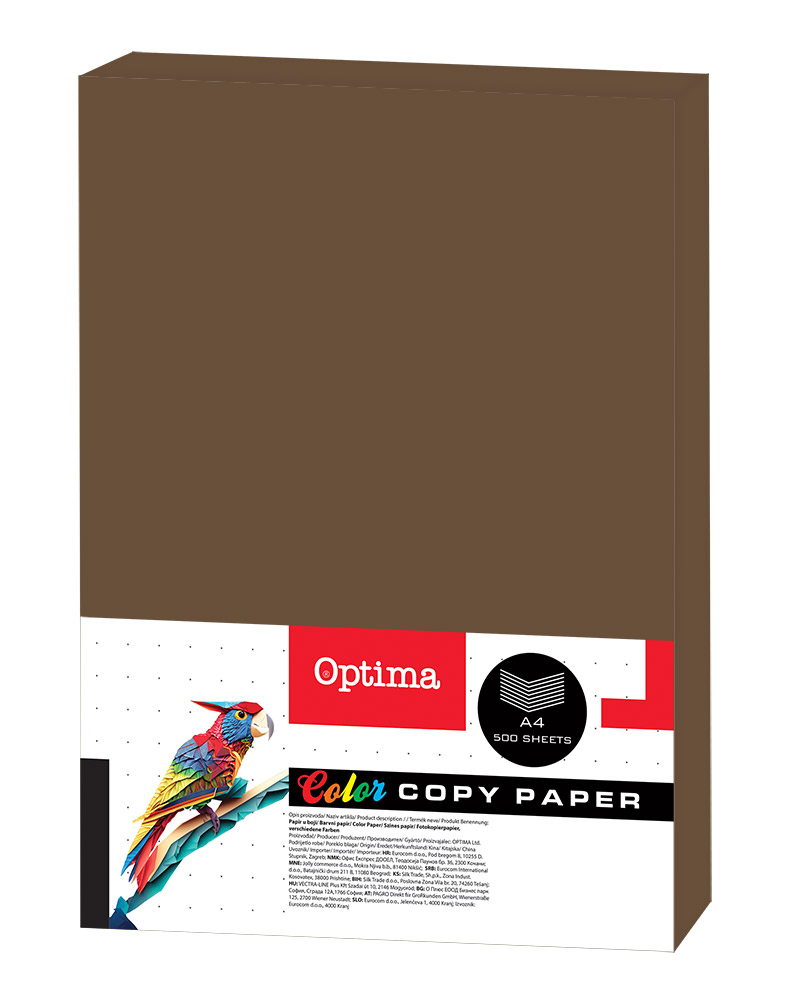 242681-EC Papir fotok.OPTIMA A4 intenziv COFFEE 80gr. 500/1 UC404 P5