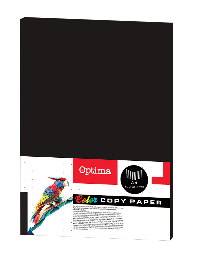 242699-EC Papir fotok. OPTIMA A4 intenziv BLACK 80gr. 100/1 UC405 P22