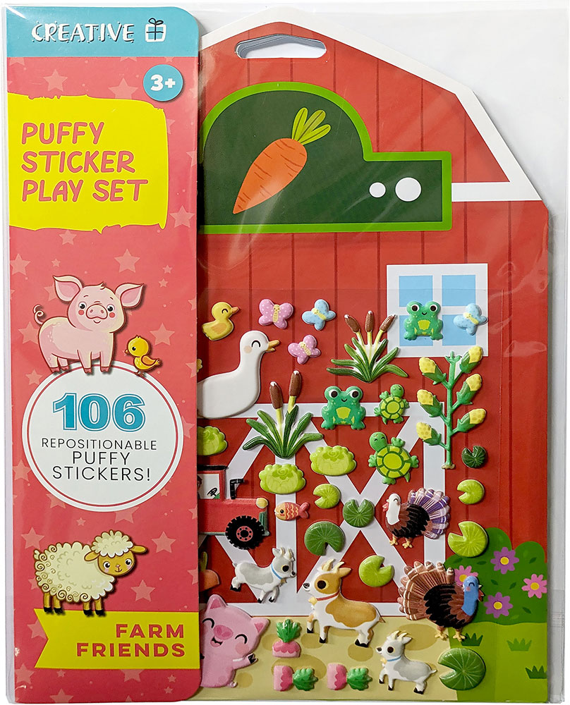 242709-EC Set za igranje puffy naljepnice 2D PRIJATELJI SA FARME P50