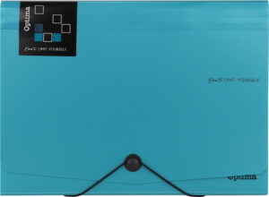 Mapa harmonika PVC A4 12 preg. OPTIMA Office petrolej 120388 P12/48