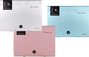 Mapa harmonika PVC A4 12 preg. OPTIMA Glitter sort.boje 120370 P12/48