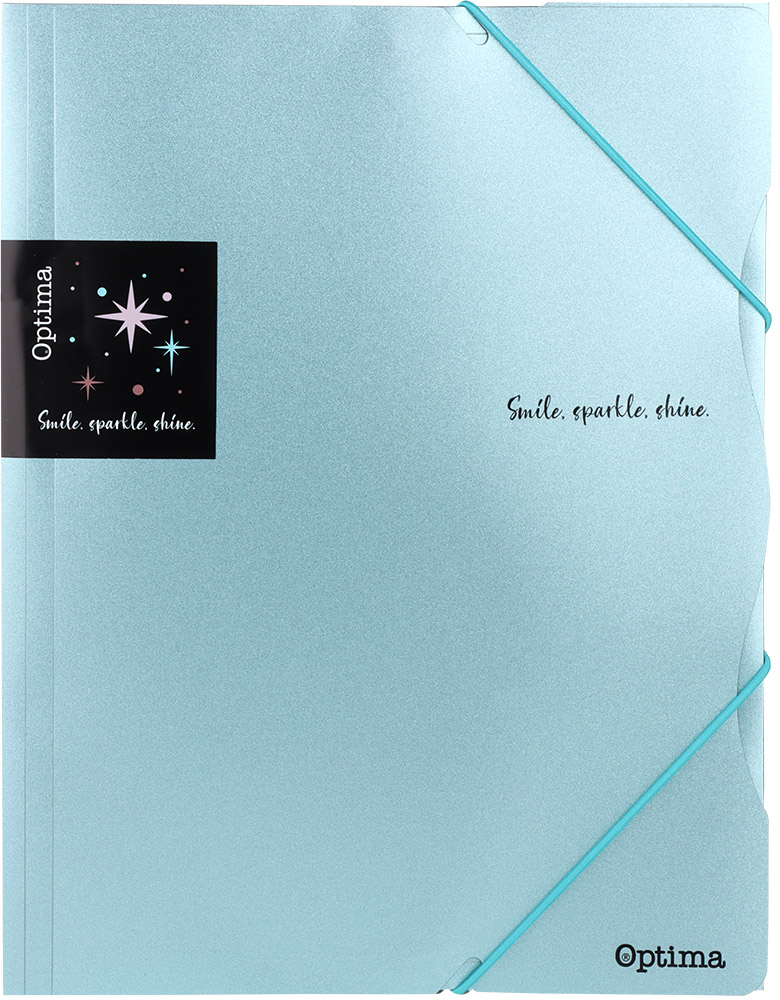 242984-EC Fascikl pvc s gumicom A4 OPTIMA Glitter sort.boje 120374 P12/120