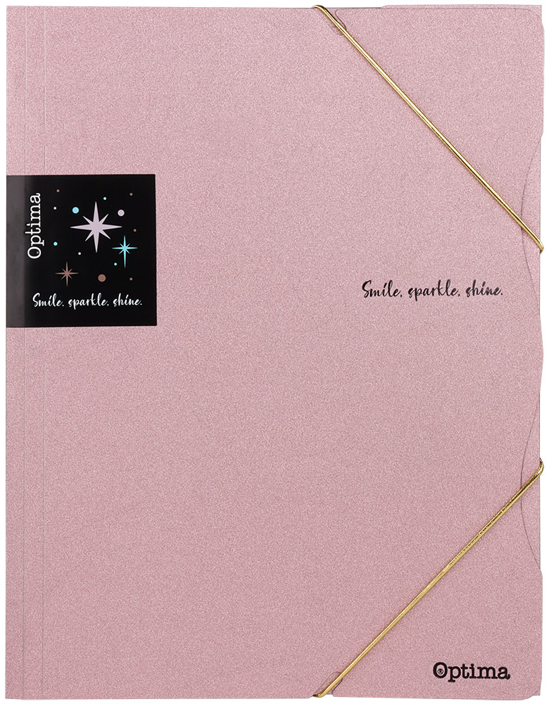 242984-EC Fascikl pvc s gumicom A4 OPTIMA Glitter sort.boje 120374 P12/120