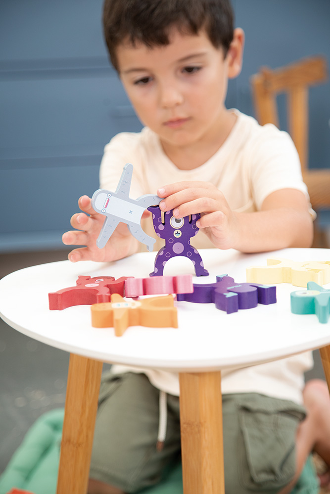 243138-EC Igra edukativna drvena slagalica MILAN ALIENS TOWER//VANZEMALJCI P6