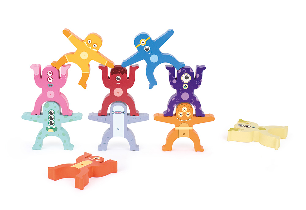 243138-EC Igra edukativna drvena slagalica MILAN ALIENS TOWER//VANZEMALJCI P6