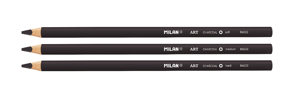 243142-EC Ugljen za crtanje u olovci MILAN 4mm, 3 kom - različite tvrdoće P12/144