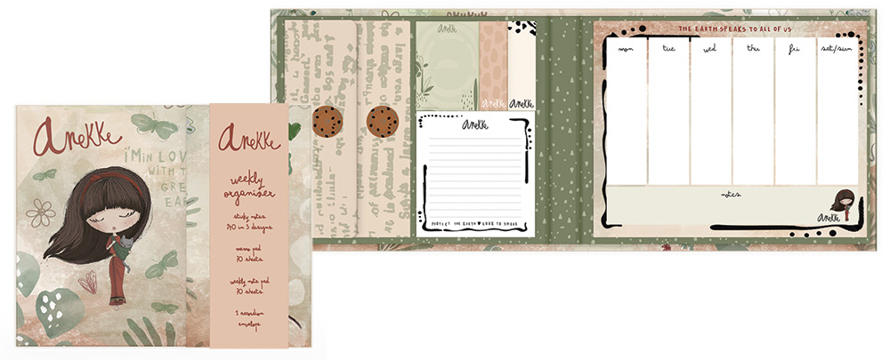 243283-EC Planer tjedni magnetni tvrdi uvez Anekke 19,5x16,5x2cm P14/28