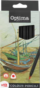 243344-EC Boje drvene 12/1 trokutaste OPTIMA BLACK 100082 P12/144