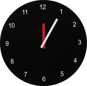 243438-EC Sat zidni Bueno MDF crni  30 cm P50