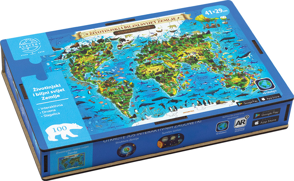 243472-EC Igra drvene puzzle ALAYSKY Flora&Fauna interaktivne u drvenoj kutiji IQ App P16