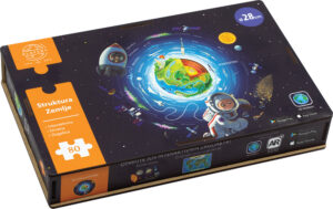 Igra drvene puzzle ALAYSKY Earth&Space interaktivne u drvenoj kutiji IQ App P16