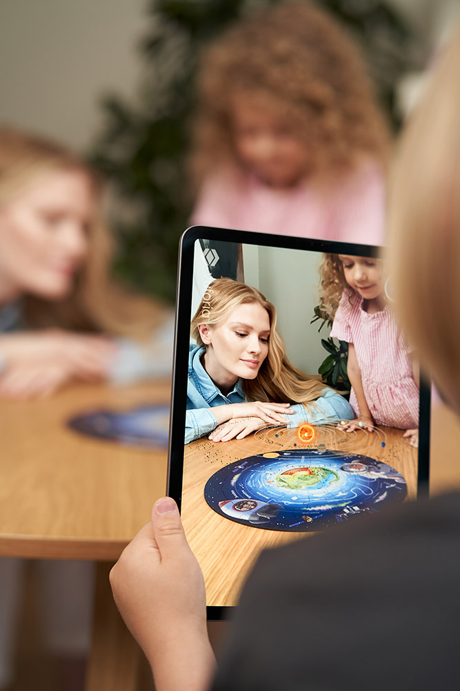 243474-EC Igra drvene puzzle ALAYSKY Earth&Space interaktivne u drvenoj kutiji IQ App P16