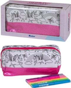 243738-EC Pernica za bojanje s 6 flomastera Karbon UNICORN WORLD P24