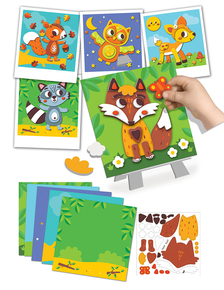 244520-EC Kreativni set reljefni portreti CREALIGN Šumske životinje P5