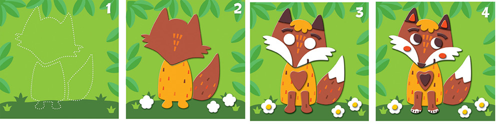 244520-EC Kreativni set reljefni portreti CREALIGN Šumske životinje P5