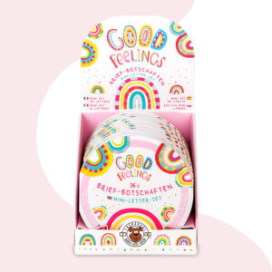 Čestitka/kuverta mini s naljepnicama 36 kom GOOD FEELINGS P12/144 NETTO