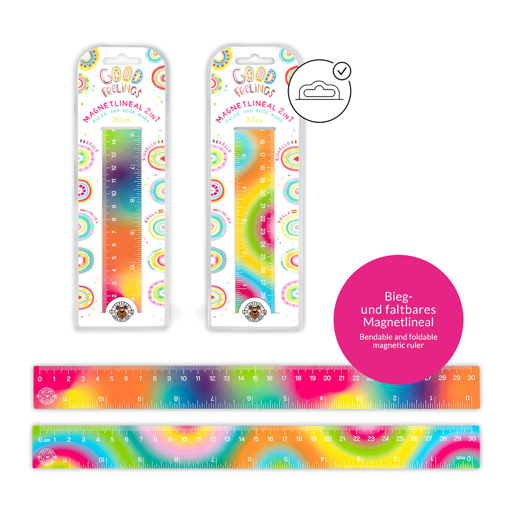 244750-EC Ravnalo 30cm preklopno magnetno GOOD FEELINGS sort P18/144 NETTO