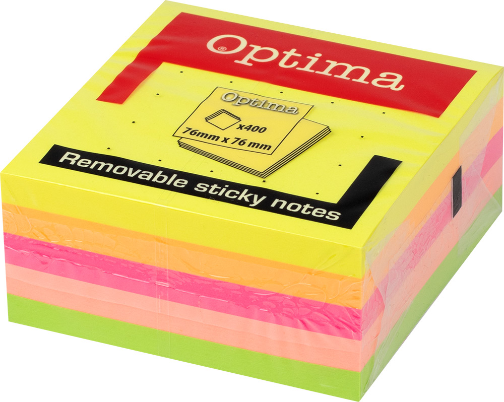 244759-EC Blok samolj.kocka 76x76 neon 5 boja OPTIMA 400L P12/72