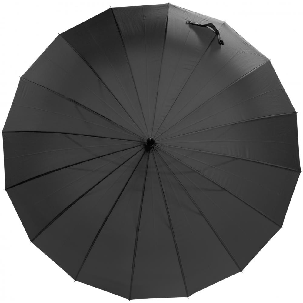 244850-EC Kišobran Astar Black 16-panelni  crni PVC  drška, aut. P12/48