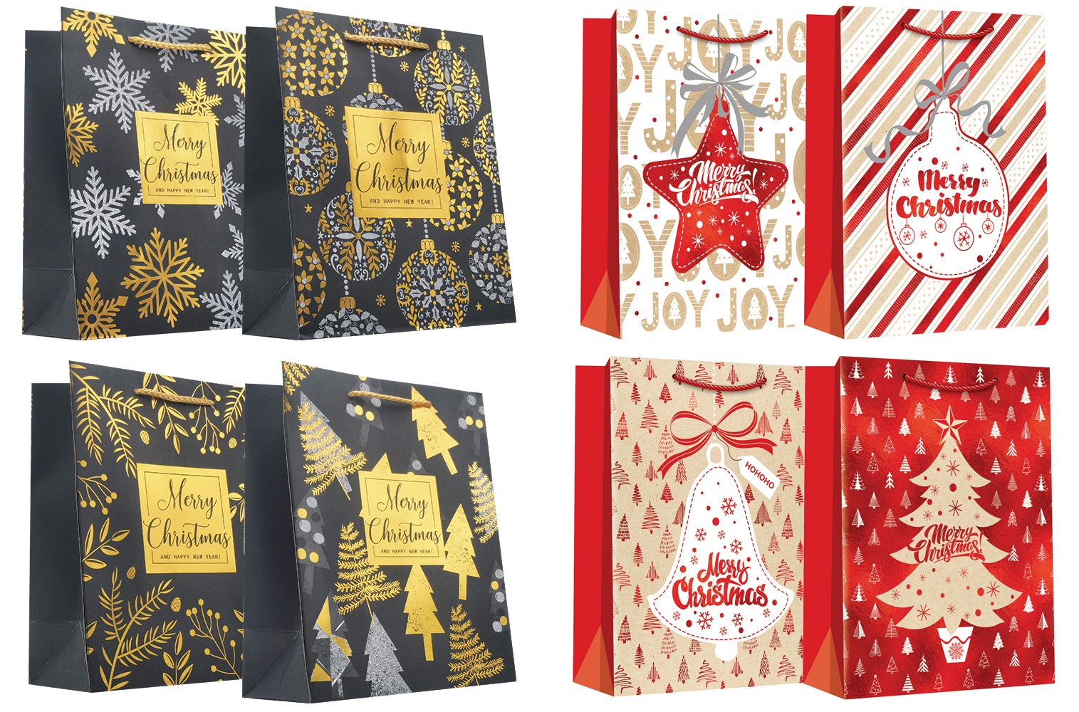 244992-EC Vrećica M exclusive Božić hot stamp folija 18x23x10 71654 P12/240