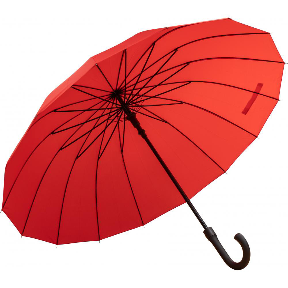 245202-EC Kišobran Astar Black 16-panelni  crveni  PVC drška, aut. P12/48