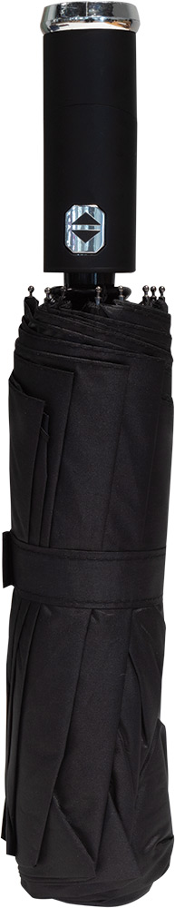 245270-EC Kišobran Thor sklopivi O/C automatski crni s led svjetlom P10/50