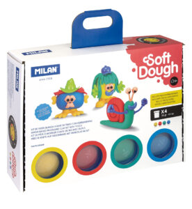 245319-EC Plastelin MILAN Soft Dough Funny faces 4 boje x 116g P6