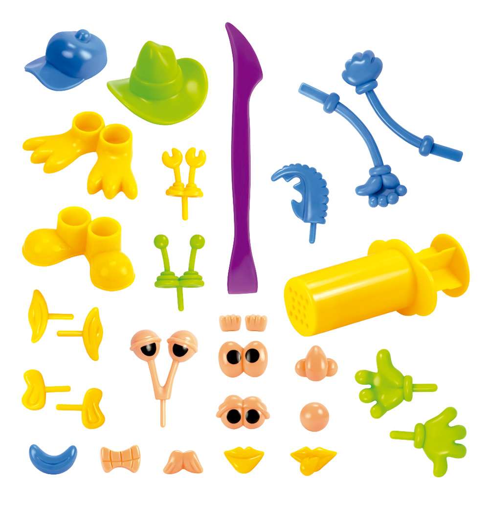 245319-EC Plastelin MILAN Soft Dough Funny faces 4 boje x 116g P6