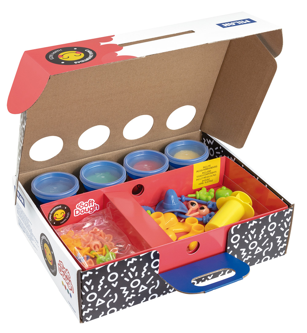 245319-EC Plastelin MILAN Soft Dough Funny faces 4 boje x 116g P6