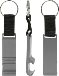 Otvarač za boce Tom , držač za mobitel na privjesku srebrni