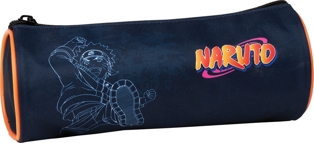 245642-EC Pernica vrećica okrugla NARUTO t.plava 22x8x8cm P6/48