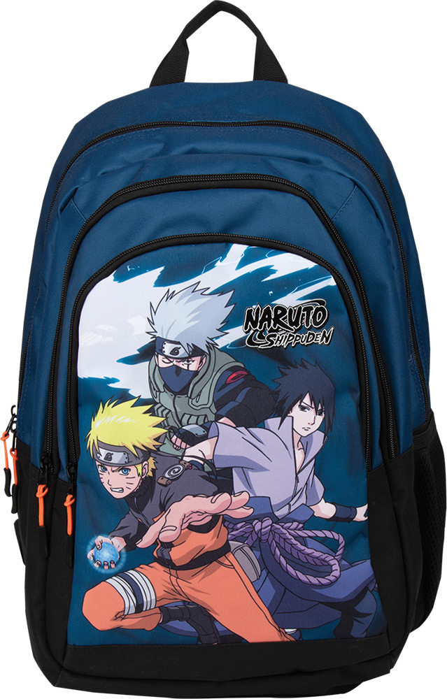 245645-EC Ruksak NARUTO Shippuden plavi 3 zipa 32x44x20 cm P6