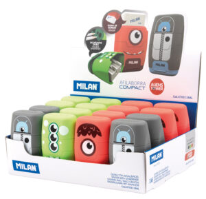 Gumica + šiljilo dvostruko Milan Compact Aliens