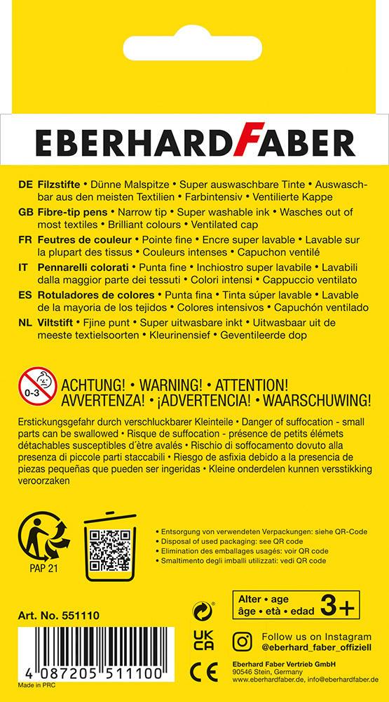 246287-EC Flomasteri 10/1 EBERHARD FABER Colori karton bls P10/120
