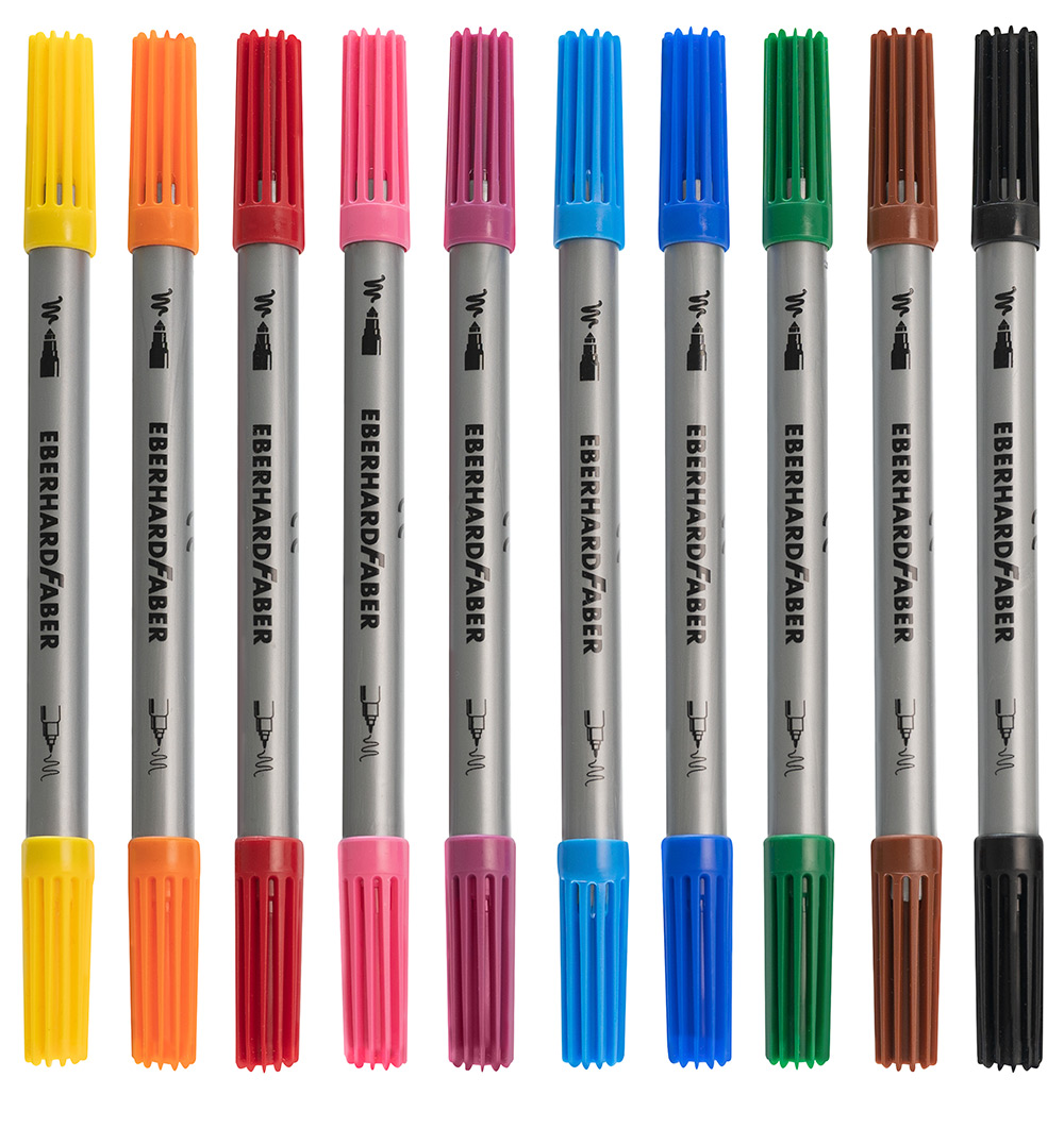 246288-EC Flomasteri 10/1 EBERHARD FABER Colori dvostrani P10/50