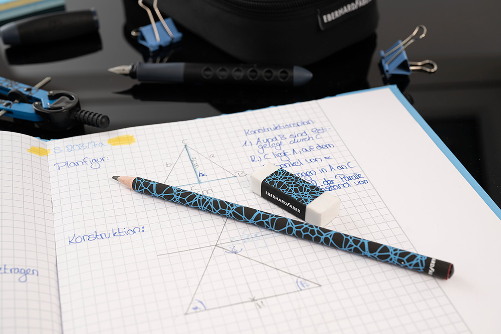 246290-EC Set ol.graf. x3HB + gumica neon plava EBERHARD FABER bls P10/200