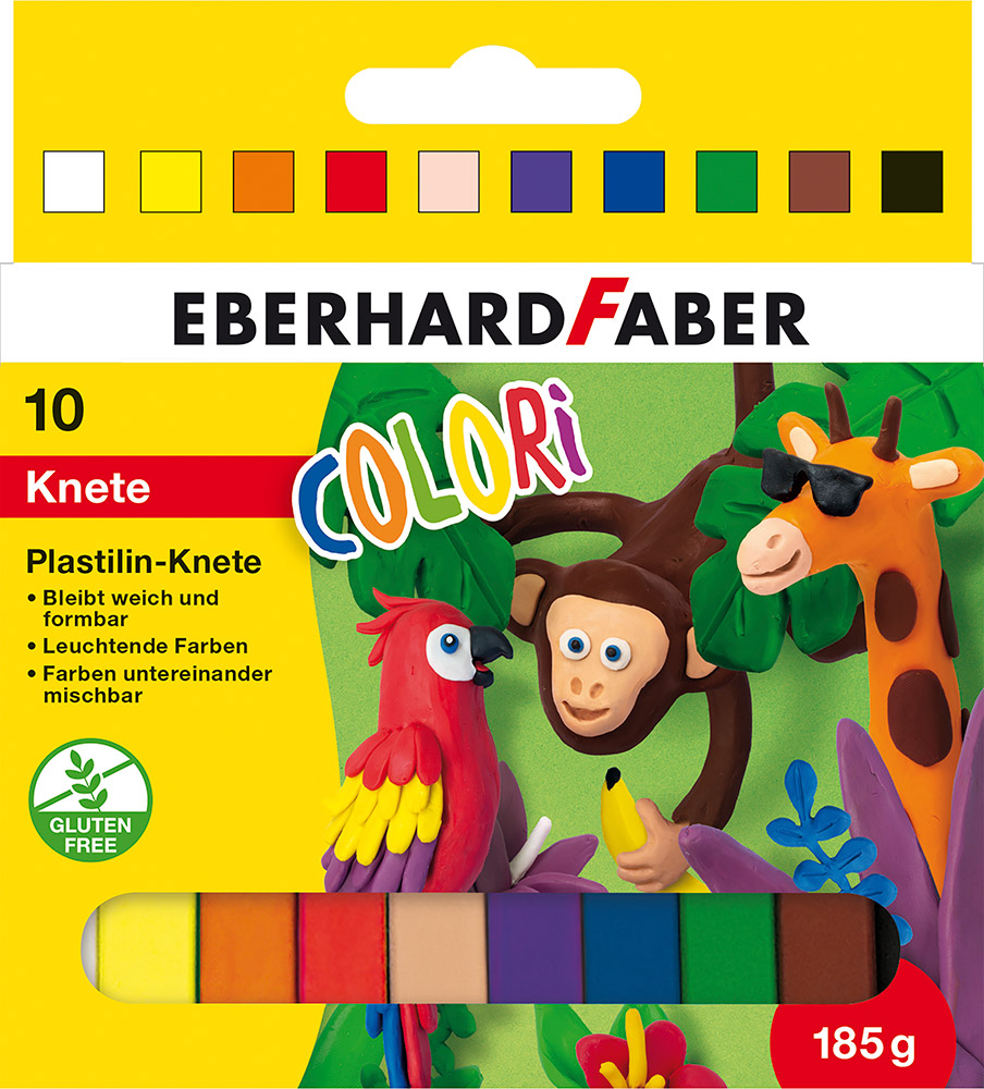 246293-EC Plastelin EBERHARD FABER Colori 10 boja P10/60